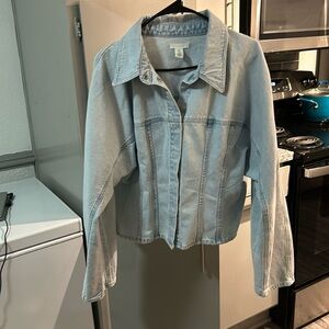 HM cinch waist denim jacket/shirt